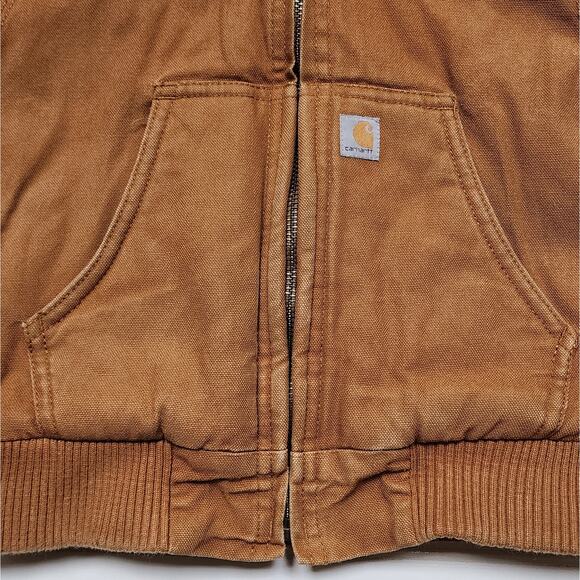 Carhartt Canvas Flannel Quilt Lined Insulated Jacket/Coat - Picture 6 of 8